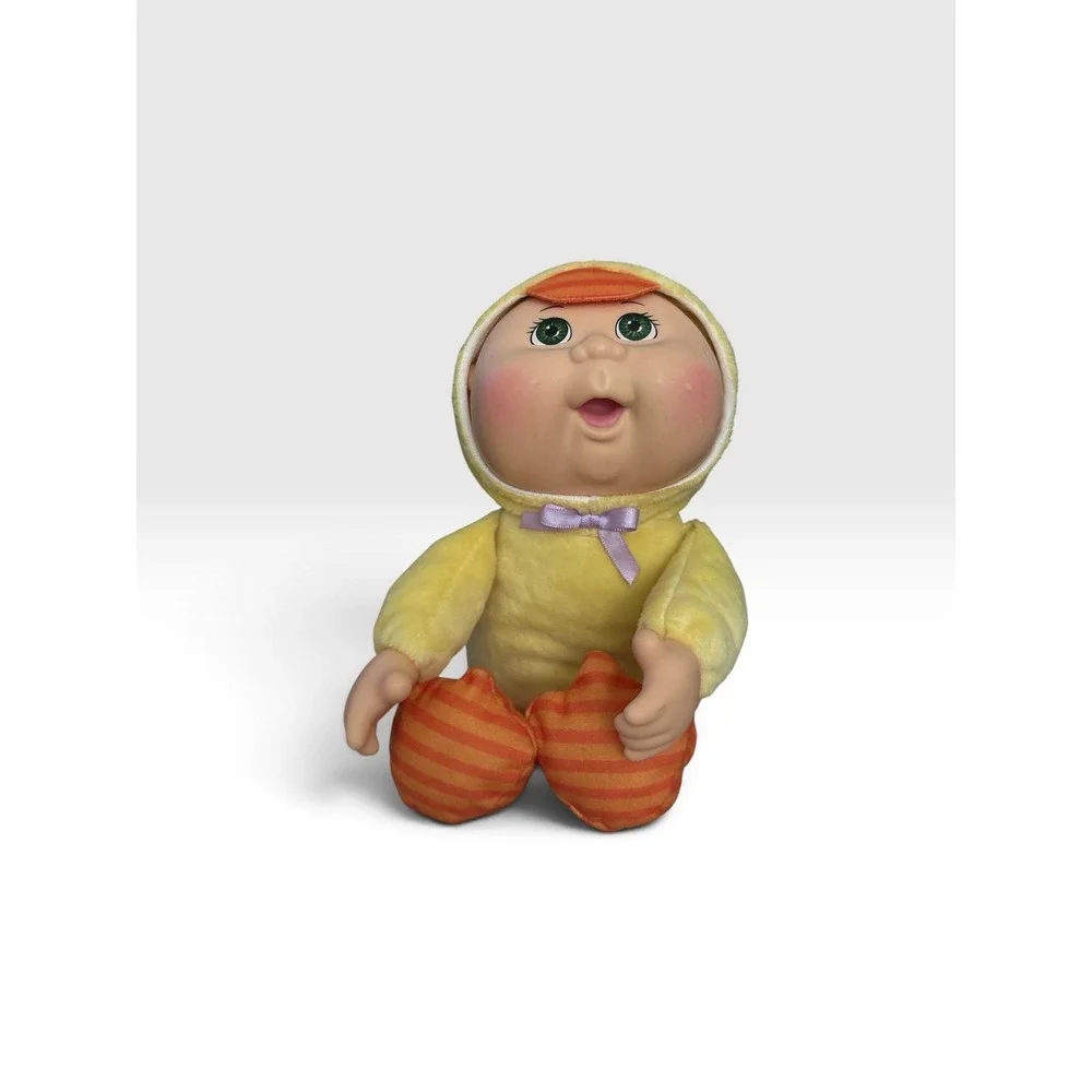 Cabbage Patch Kids Cuties Yellow Chick Plush Doll Green Eyes 9in CPK Doll